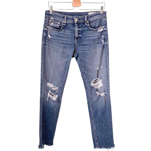Rag & Bone New York Dre Low-Rise Ankle Slim Boyfriend Jeans – Size W 26 - Picture 3 of 14
